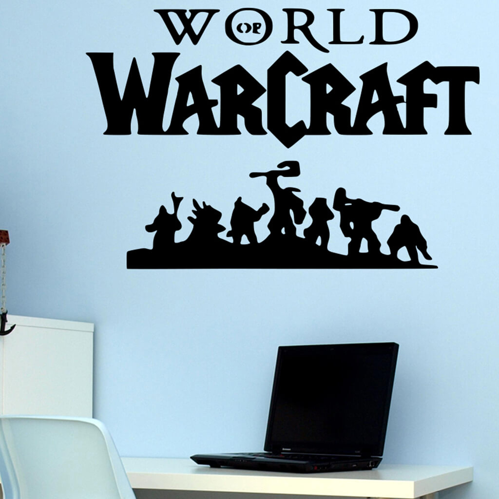 Živá Zeď Samolepka World of Warcraft Barva: černá