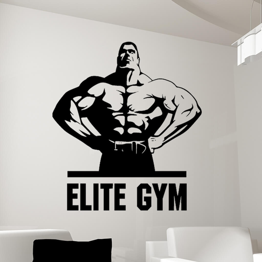 Živá Zeď Samolepka Elite Gym Barva: černá