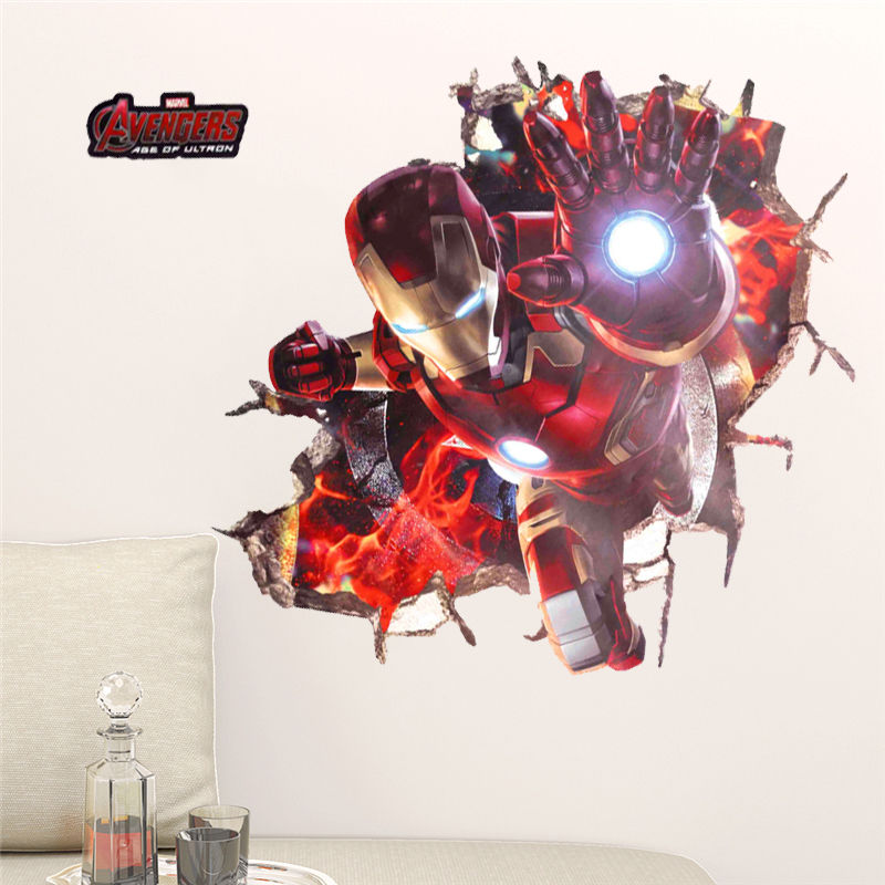 Živá Zeď Samolepka Iron Man Avengers