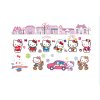 Samolepka na zeď Hello Kitty s domečky 