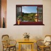 Samolepka na zeď Okno do Asie v létě