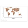 Samolepka na zeď Mapa Světa z cihel