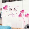 Samolepka na zeď Květy lásky růžové