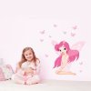 samolepka růžová Víla s křídly