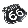 Dřevěná nástěnná dekorace Route 66 černá