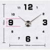 Černé nástěnné hodiny dvě velikosti čísel 5