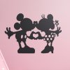 Samolepka na zeď Mickey a Minnie černá
