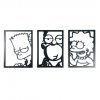 Dřevěná nástěnná dekorace Bart Homer Lisa Simpsonovi
