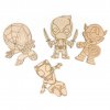 Dřevěné vybarvovací postavičky Avengers a Deadpool