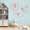 Samolepka Sluníčko, hvězdička, měsíček a mráček