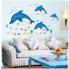 samolepka na zeď Modří delfíni