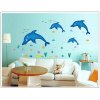 samolepka na zeď Modří delfíni