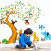 samolepka na zeď Strom a zvířátka ze Zoo