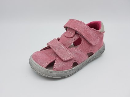 Jonap Barefoot B8 MF - devon (růžové třpytivé) sandálky SLIM
