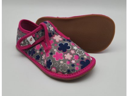 Ef Barefoot bačkůrky 395 UZAVŘENÉ Květy (bílá stélka)