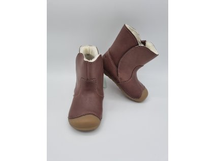 Bundgaard zimní barefoot kozačky pro děti Petit Winter Booty BG303200DG - Brown WS