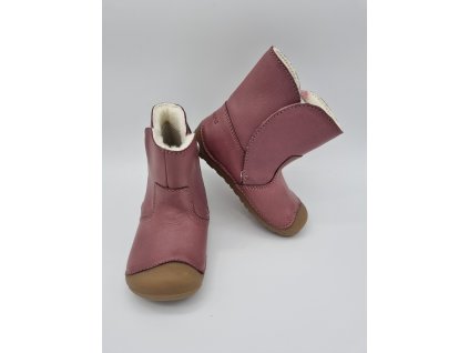 Bundgaard zimní barefoot kozačky pro děti Petit Winter Booty BG303200DG - Dark Rose WS