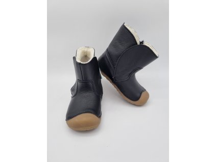 Bundgaard zimní barefoot kozačky pro děti Petit Winter Booty BG303200DG - Black