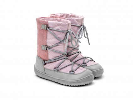 detske zimne barefoot topanky be lenka snowfox kids pink grey 25555 size large v 1