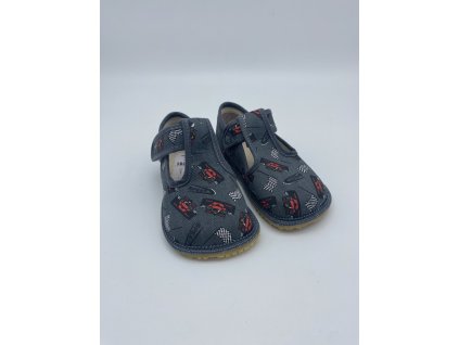 Beda Barefoot bačkůrky BF-060010/W/OP Grey Formula s PEVNÝM OPATKEM