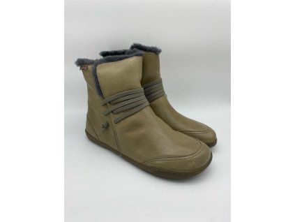 CAMPER PEU CAMI barefoot obuv pro dospělé K400505-011 - Brown Grey (vyšší s kožíškem)
