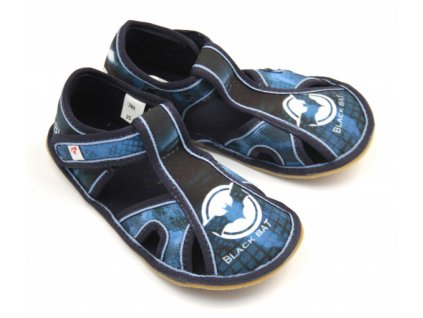 Ef Barefoot flexibilní bačkůrky pro děti 386 OTEVŘENÉ Black Bat