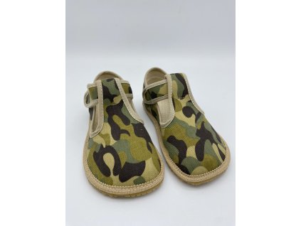 Beda Barefoot bačkůrky BFN-170020/W Army - užší pata