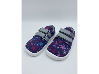Beda dětské barefoot Plátěné tenisky 0001/TEX/W - Stars