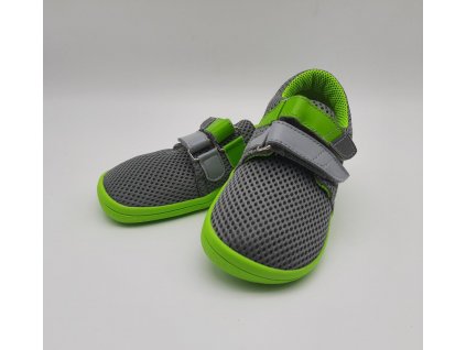 Beda dětské barefoot Síťované tenisky BF 0001/ST/W - Lime