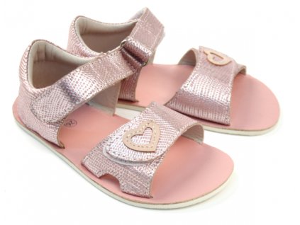 Ef Barefoot flexibilní dětské barefoot sandálky s otevřenou špičkou Pinki