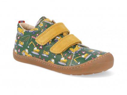 46971 07m008 011 300 barefoot detske tenisky koel danny print tractor green 1