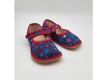 Beda zdravé flexibilní barefoot bačkůrky BF-060010/BA - Balerínky Stars