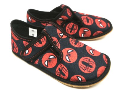 Ef Barefoot flexibilní bačkůrky pro děti 395 UZAVŘENÉ Red Spider