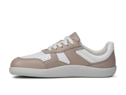 Ahinsa flexibilní nízké barefoot tenisky Yuva - Bílo-béžové