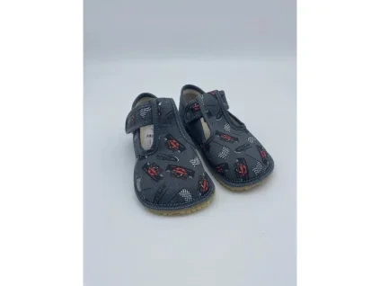 Beda zdravé flexibilní barefoot bačkůrky BFN-170020/W - Grey formula - užší pata