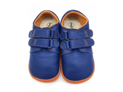 Beda celoroční ergonomické nízké barefoot boty BF-0001/W - Blue Mandarine hladká kůže