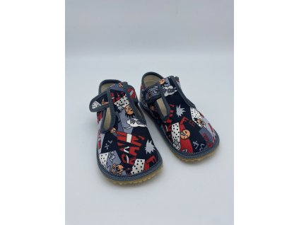 Beda zdravé flexibilní barefoot bačkůrky BF-060010/W - Komiks