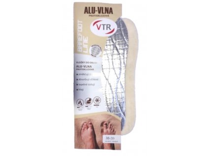 Vložky do bot ALU vlna BAREFOOT - zastřihávací, protiskluzové