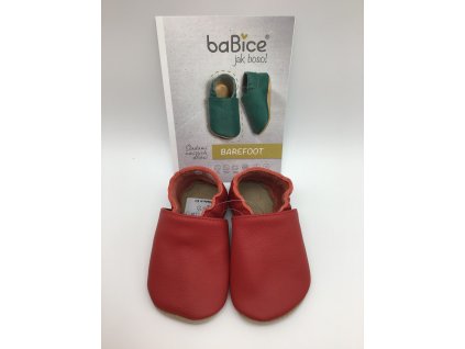baBice lehké dětské barefoot capáčky MB055 - Červené