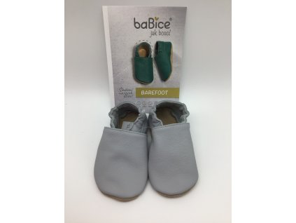 baBice lehké dětské barefoot capáčky MB087 - Světle šedé