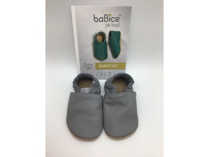 baBice lehké dětské barefoot capáčky MB088 - Tmavě šedé