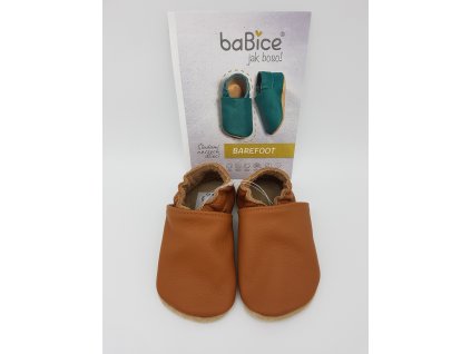 baBice lehké dětské barefoot capáčky MB004 - Nugát