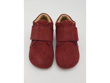 Bundgaard flexibilní barefoot botičky pro nejmenší děti Tannu - Bordeaux broušená kůže