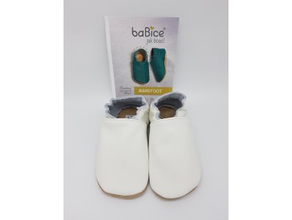 baBice lehké dětské barefoot capáčky MB001 - Bílé