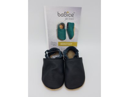 baBice lehké dětské barefoot capáčky MB053 - Černé