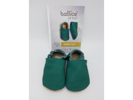 baBice lehké dětské barefoot capáčky MB137 - Tmavě zelené