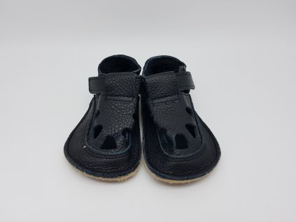 Baby Bare Shoes IO All Black - Summer perforation