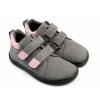 EF Barefoot celoroční barefoot boty pro děti BEA Grey Rose s membránou