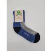 Surtex dětské ponožky 70% merino volný lem modré