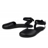Ahinsa flexibilní široké barefoot sandálky – Černá